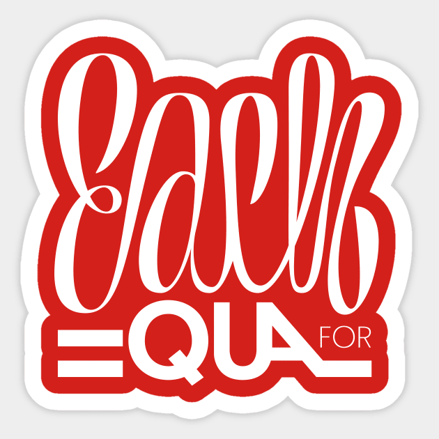 Lettering Each for equal Sticker by Olkaletters